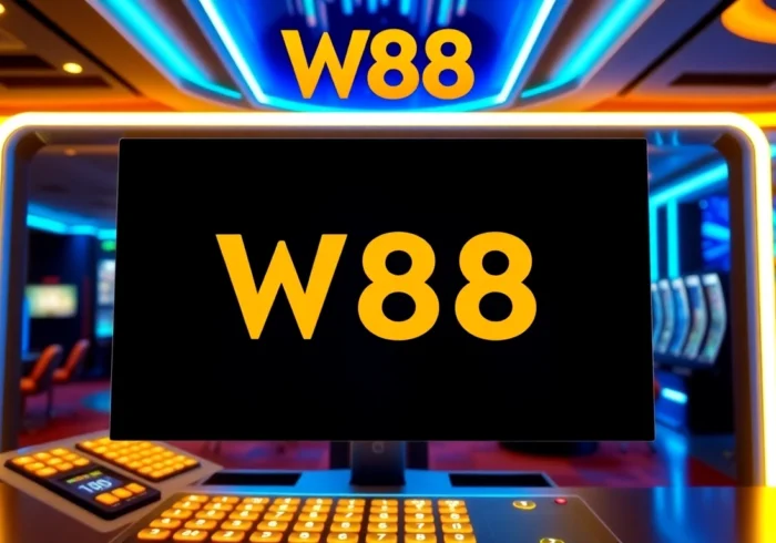 Engaging W88 casino platform interface showcasing gaming options and vibrant branding for users seeking online betting experiences.
