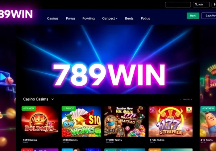 789win online casino homepage featuring vibrant graphics and engaging betting scenes for users.