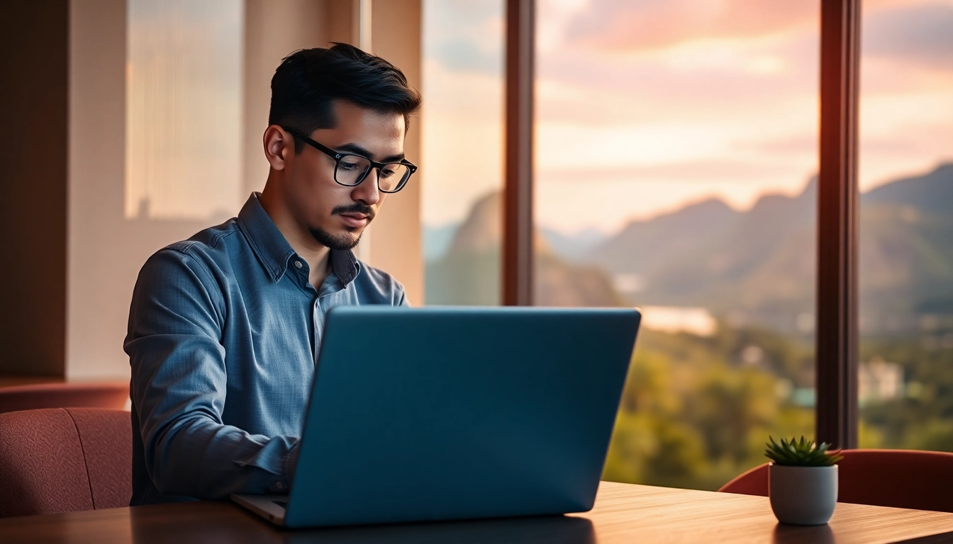 Pondo Pinoy Business loan helps Filipino entrepreneurs secure funds; modern business owner using laptop for loan application.
