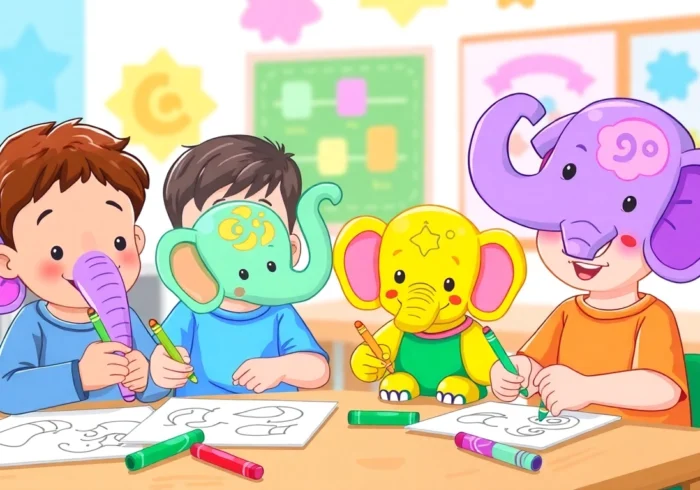 My Color School offers engaging elephant coloring pages for kids to promote creative learning alongside fun outdoor activities.