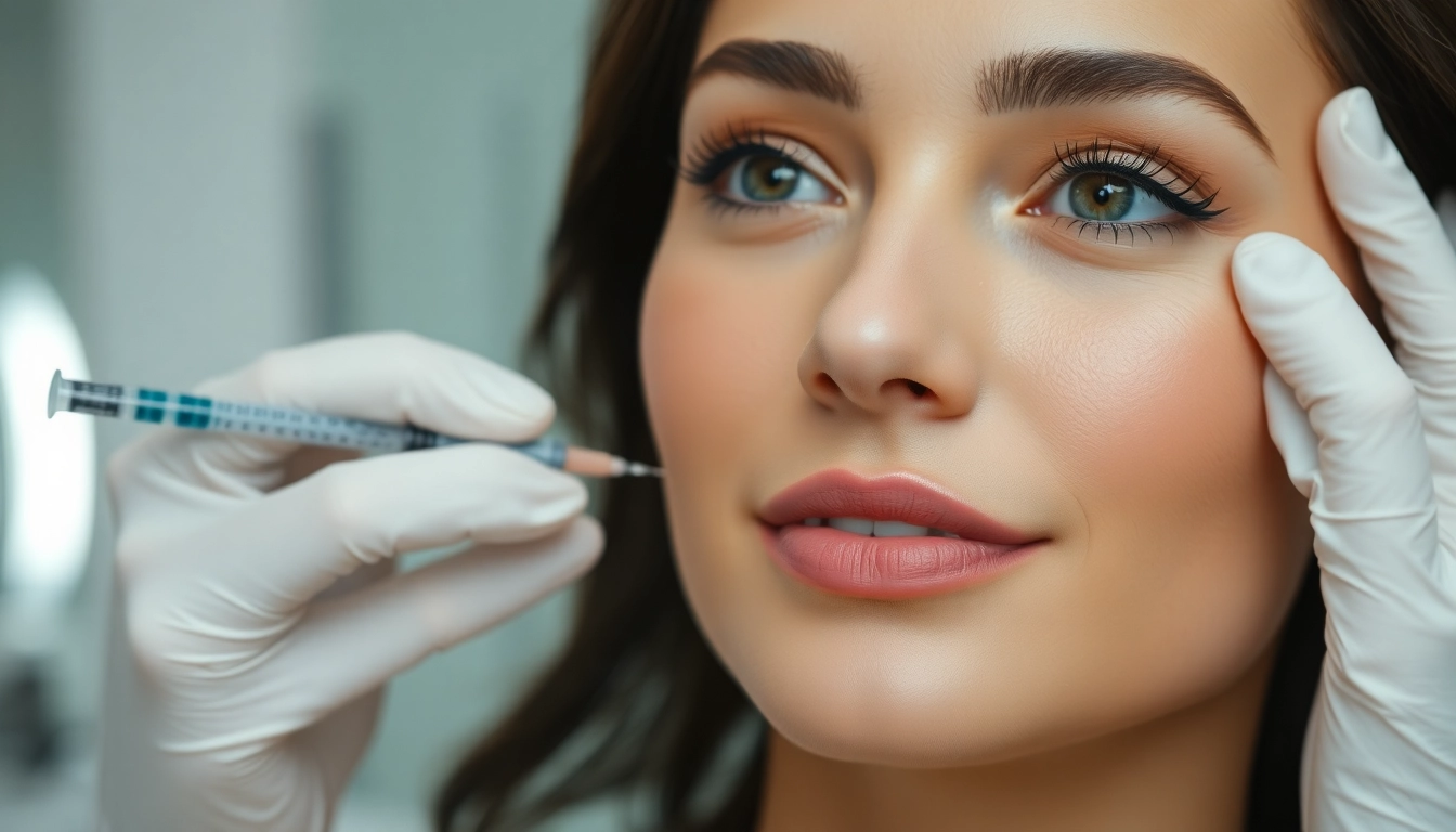Botox Zürich: Woman receiving a facial injection for a natural, wrinkle-free look at a modern clinic.