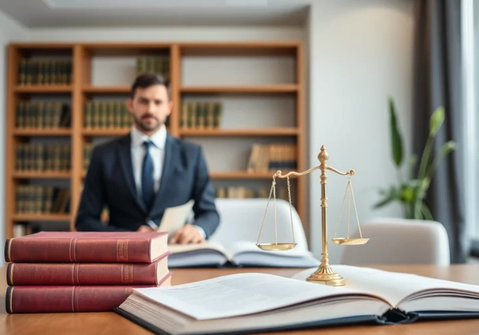 Avocat Timișoara oferind consultanță juridică în birou modern, simbolizând încredere și profesionalism pentru clienți.