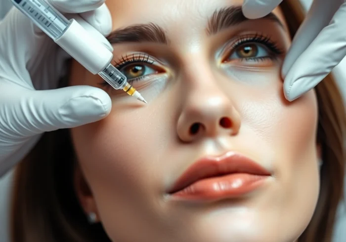 Botox Zürich treatment application in a modern clinic, showcasing smooth skin and professional care for facial rejuvenation.
