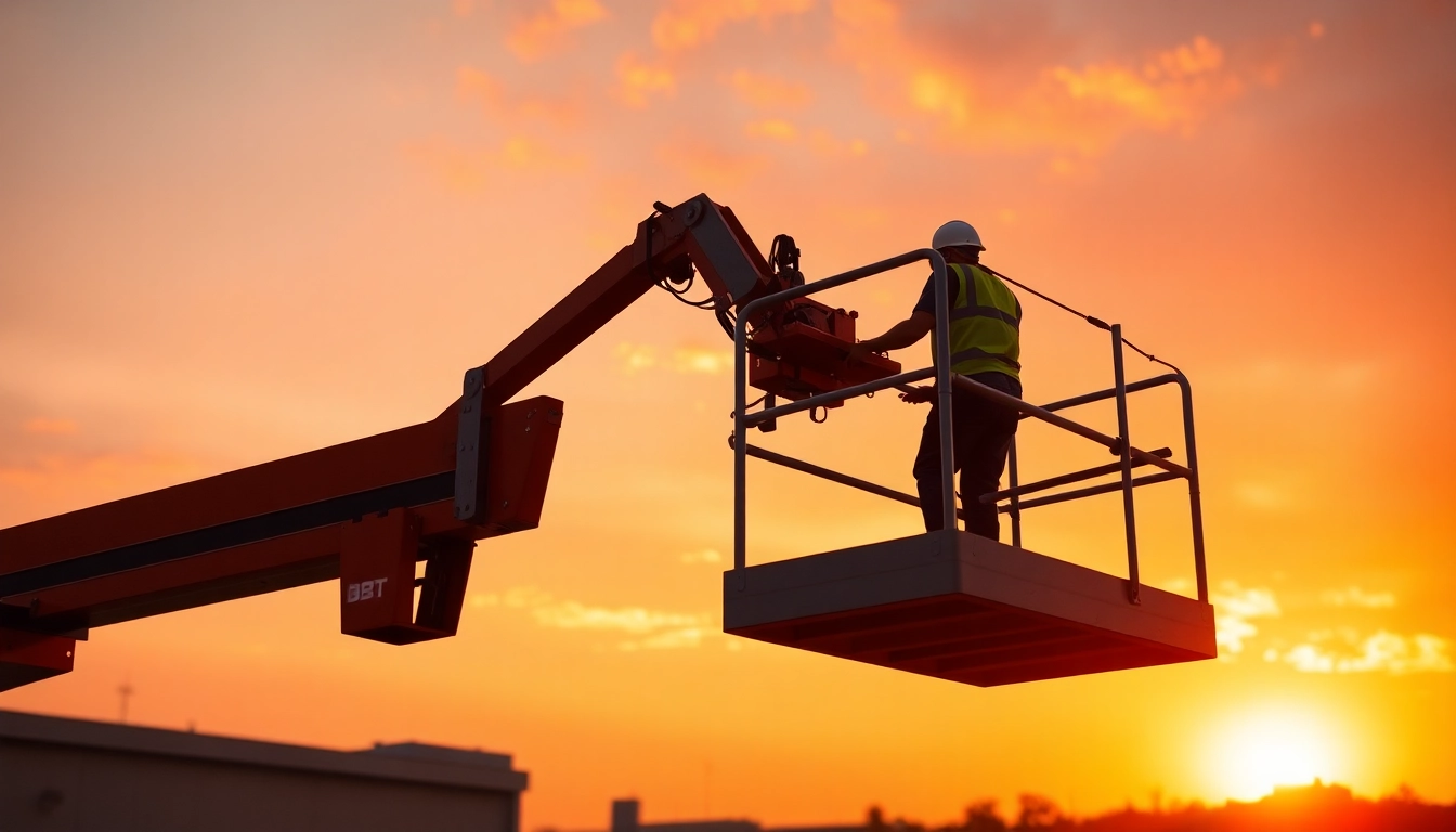 Reliable Boom lift rental for outdoor construction projects with modern equipment and safety features