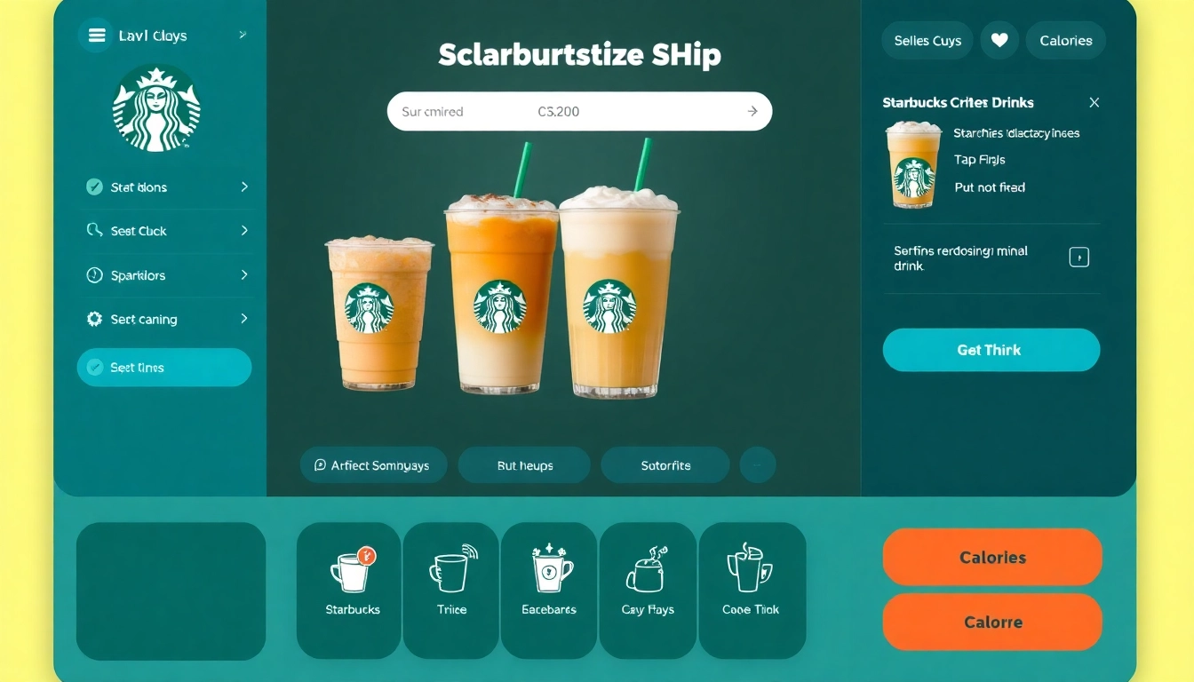 An interactive Starbucks calories calculator with customizable drinks and live nutritional info, showing user engagement.">