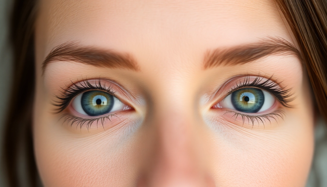 Detailed view of a woman's eyes post-Oberlidstraffung Zürich showcasing rejuvenated eyelids and a brighter, more alert expression with natural lighting.