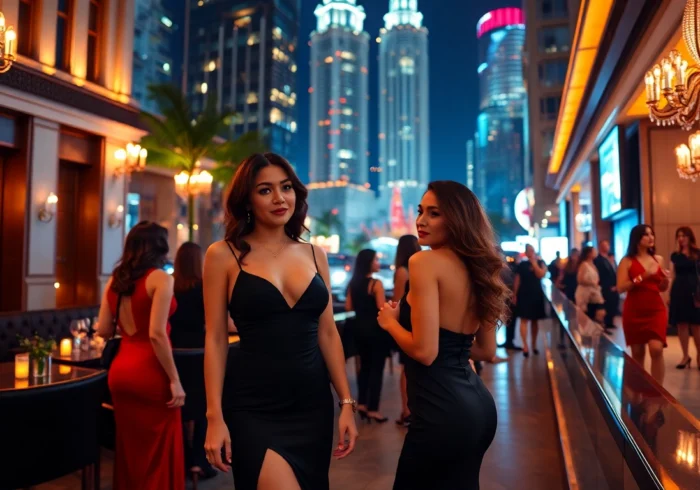 KL escort girl confidently posing in stylish evening attire, exuding charm and sophistication for elite clients.