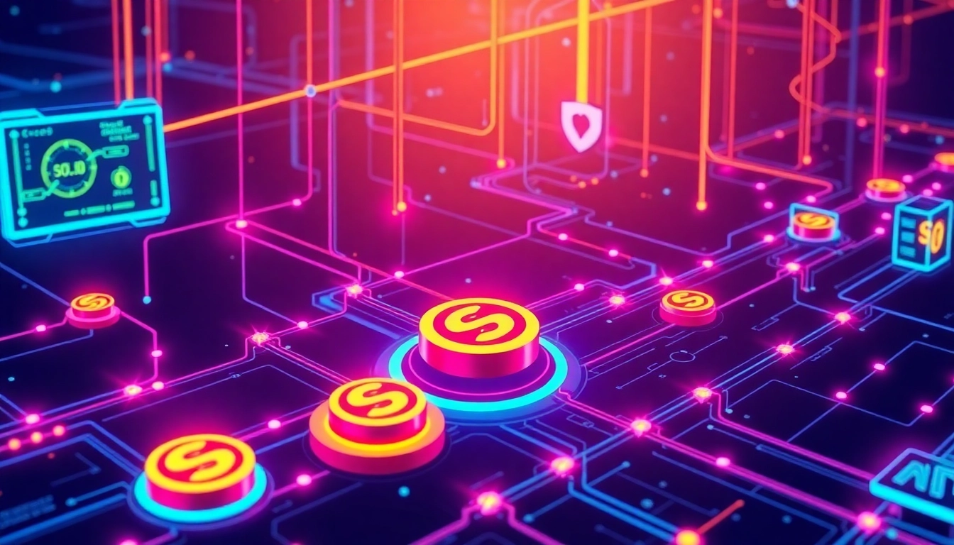 Visual representation of staking Solana with secure, automated DeFi platforms showcasing staking, rewards, and blockchain connectivity for investors.