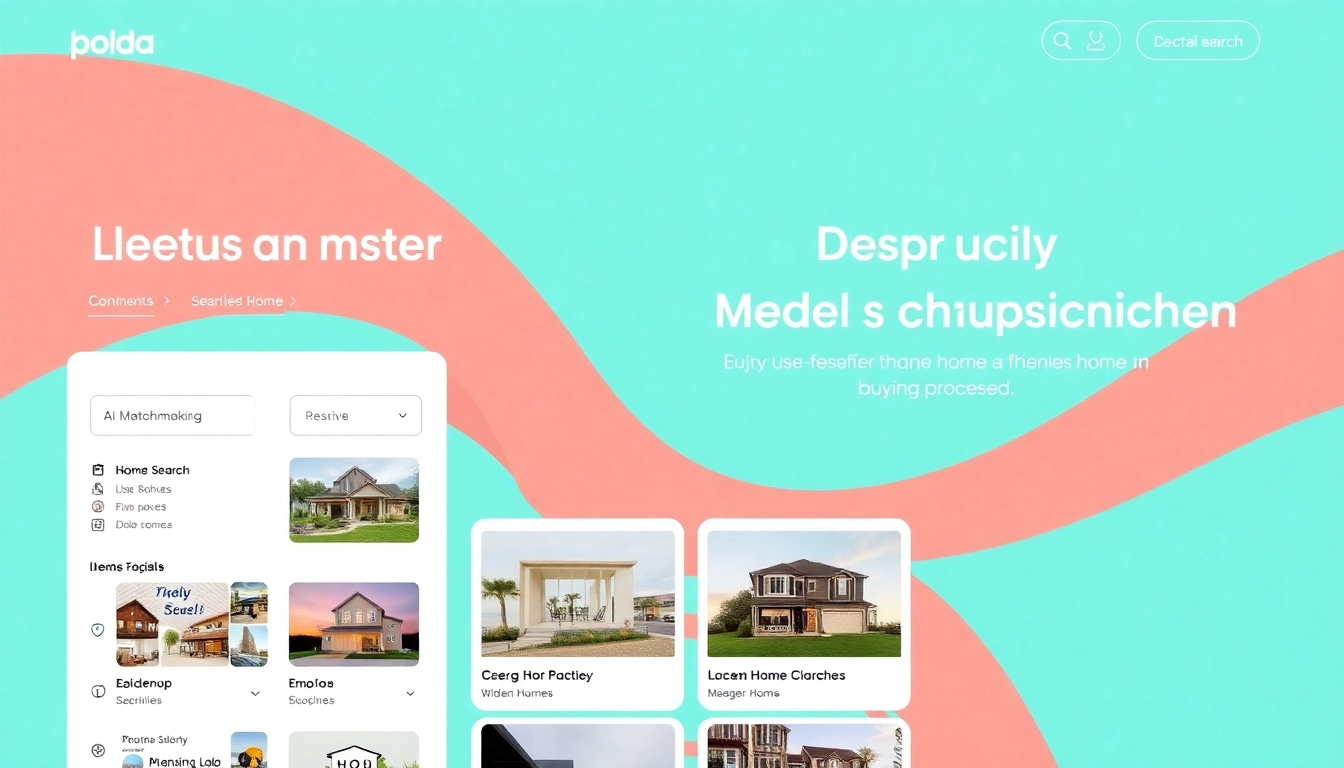 Homes for sale highlighted on a digital platform with AI-driven matchmaking and interactive tools for buyers.