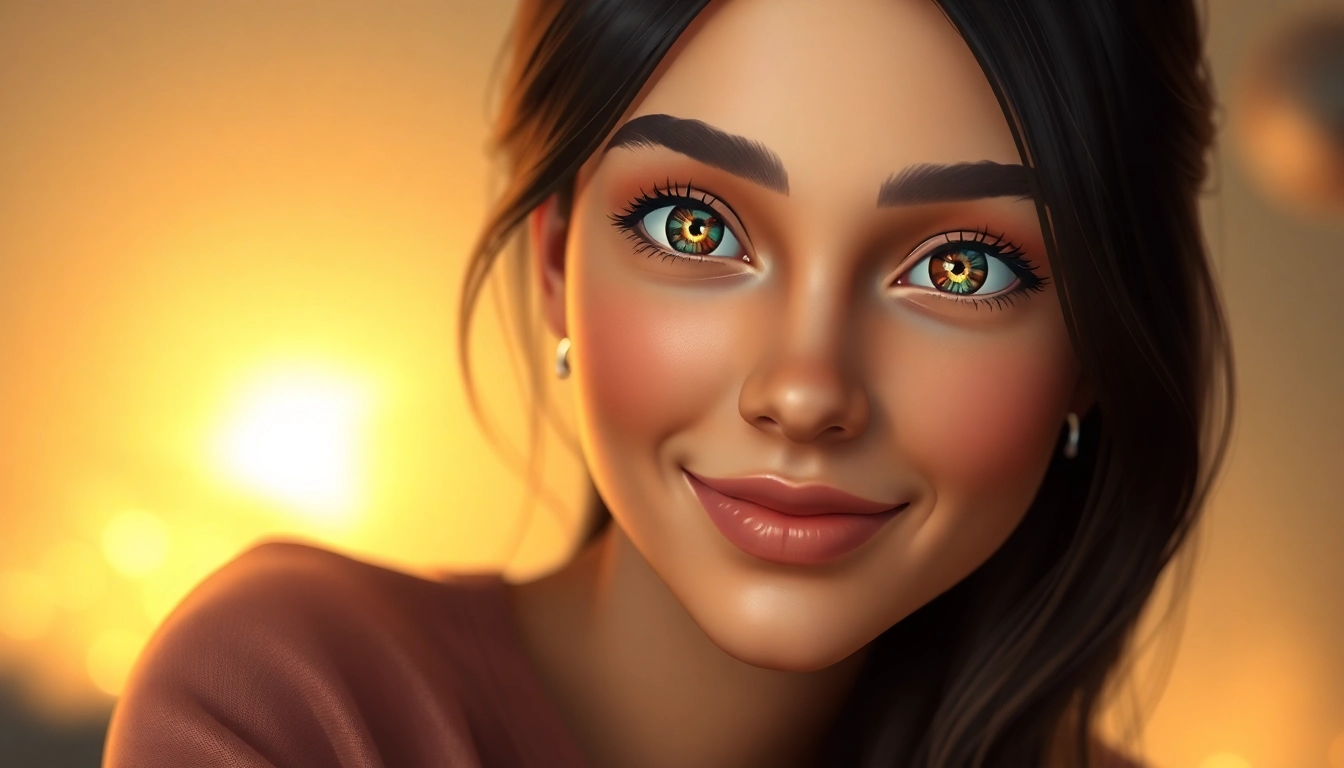 AI girlfriend engaging in a friendly chat with a user, highlighting realistic virtual companionship and emotional connection for accessibility.