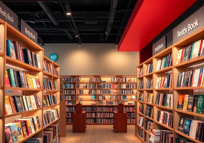 Reddy Book collection displayed in a bright, inviting library setting, highlighting a variety of titles for avid readers and students alike.