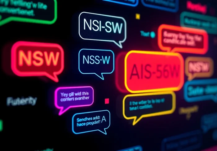 Enabling nsfw ai chat interactions with realistic AI avatars in a modern digital setting for immersive experiences.