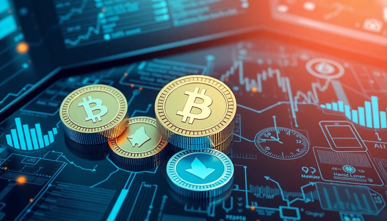 Detailed illustration of stablecoin regulations shaping the future of digital currencies with regulatory icons and digital ledger visuals.