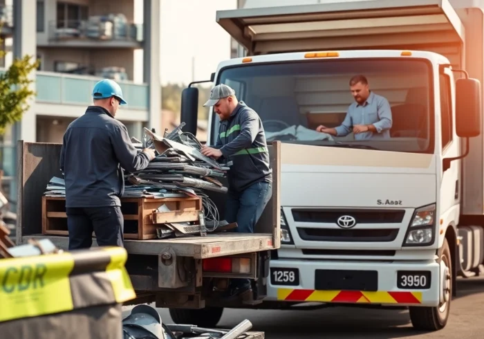 Reliable Schrottabholung service in NRW with professional team collecting scrap metal efficiently