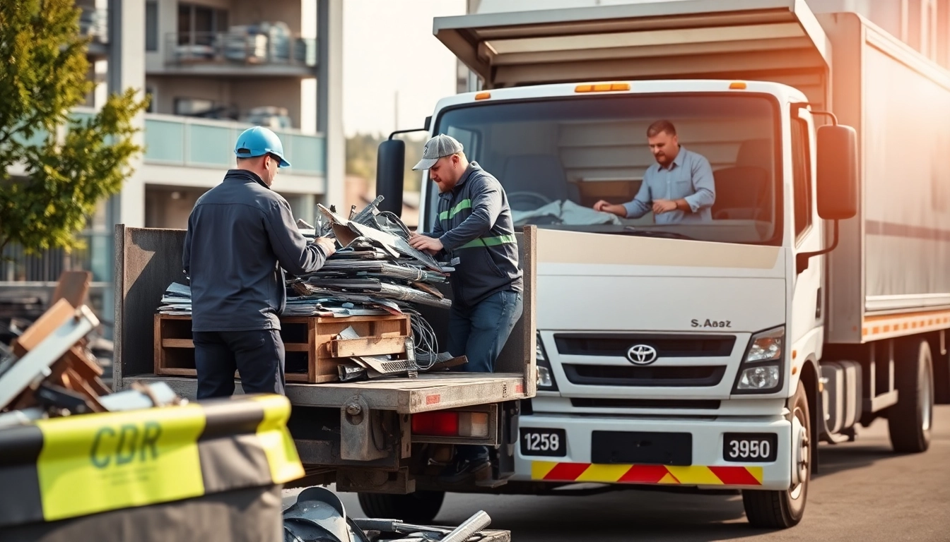 Reliable Schrottabholung service in NRW with professional team collecting scrap metal efficiently