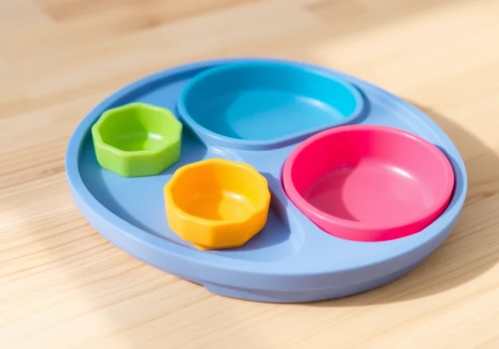 Child-friendly silicone food set with safe set pappa silicone alimentare sicuro per bambini,