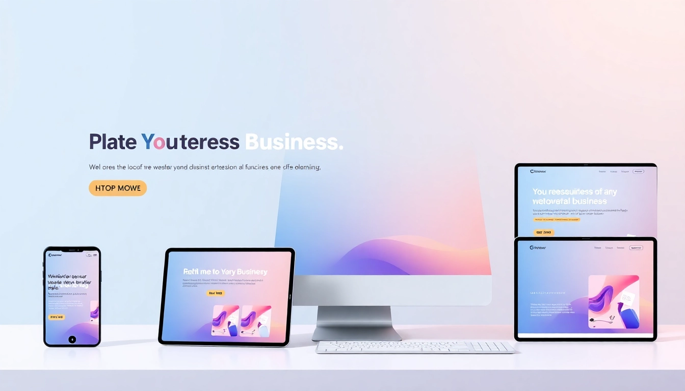 Design showcasing a professional, responsive paginas web baratas on multiple devices,