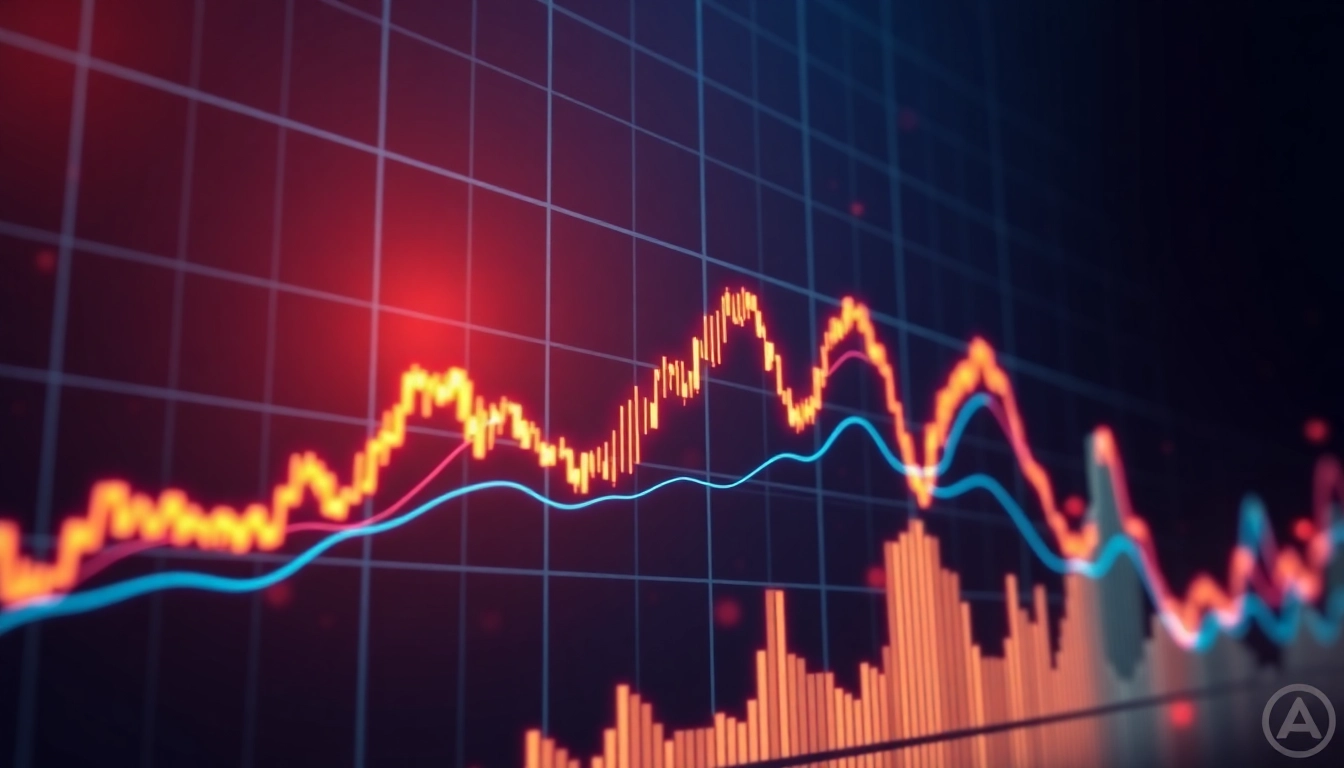 Visual representation of aicoin market analysis with professional digital chart and trend lines