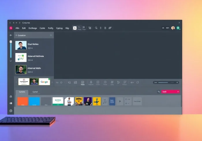 Person using a drag-and-drop course editor to design engaging online lessons quickly